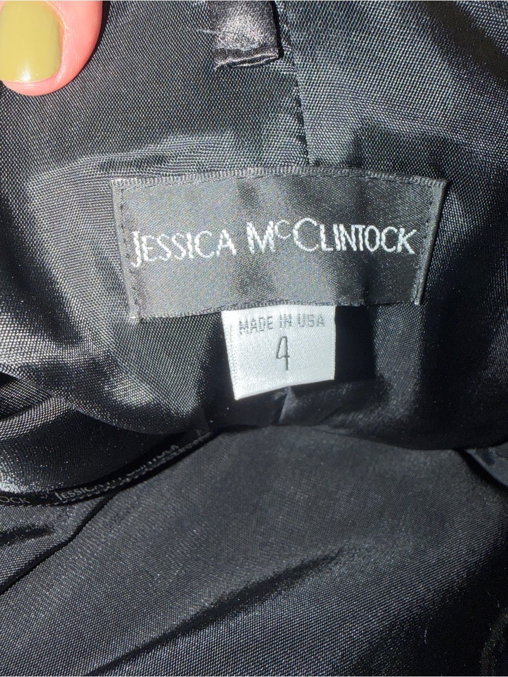 Jessica McClintock Black Lace Mini Dress 4 Y2K Vintage Homecoming 2003 EUC 🟡 - Picture 5 of 14